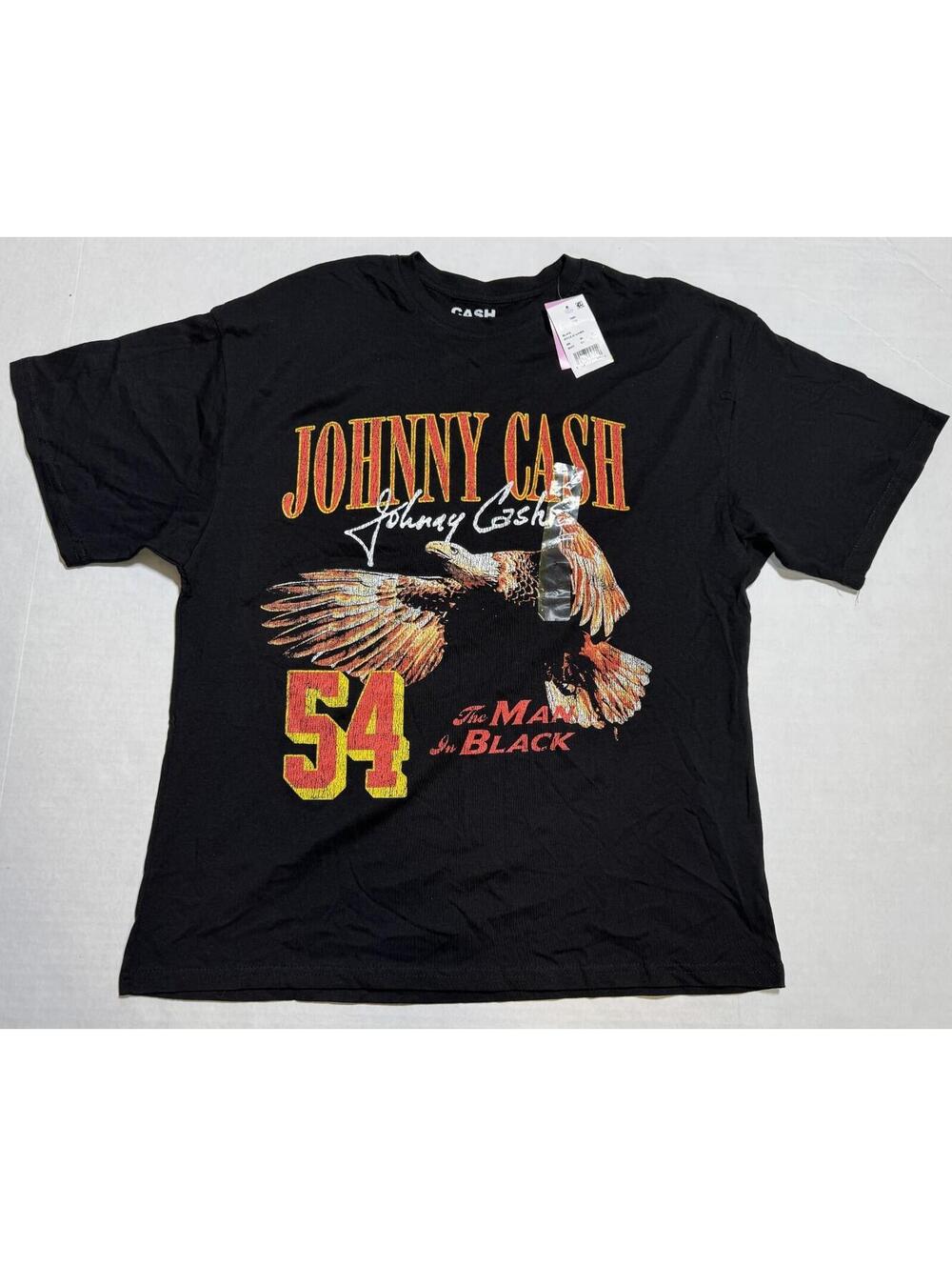 Johnny Cash Man in Black Graphic Tee T Shirt Mens Size S NWT NEW